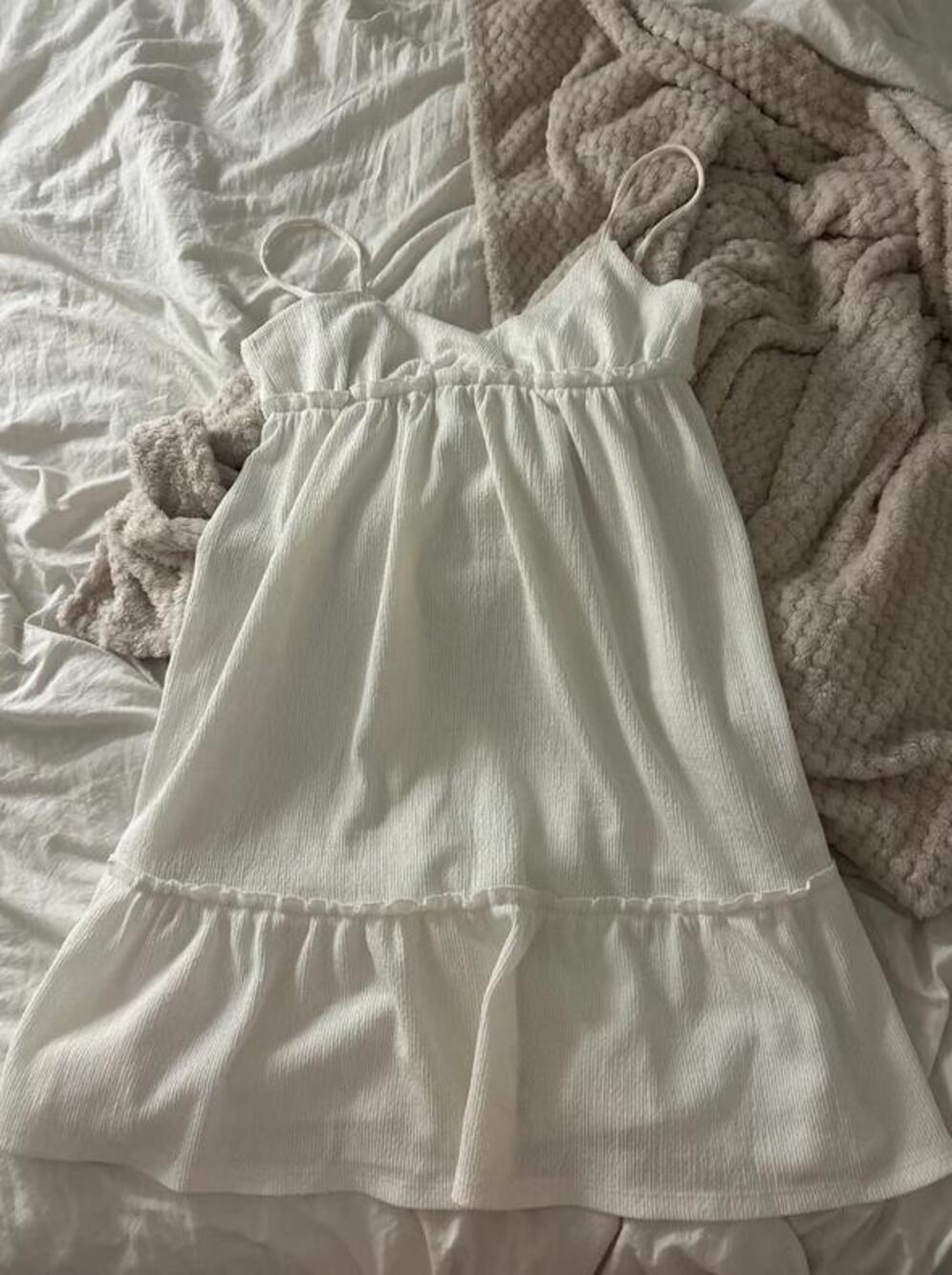 Naked wardrobe cream midi dress